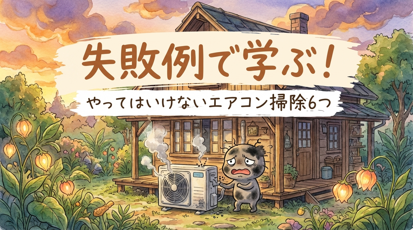 失敗例で学ぶ!やってはいけないエアコン掃除6つ