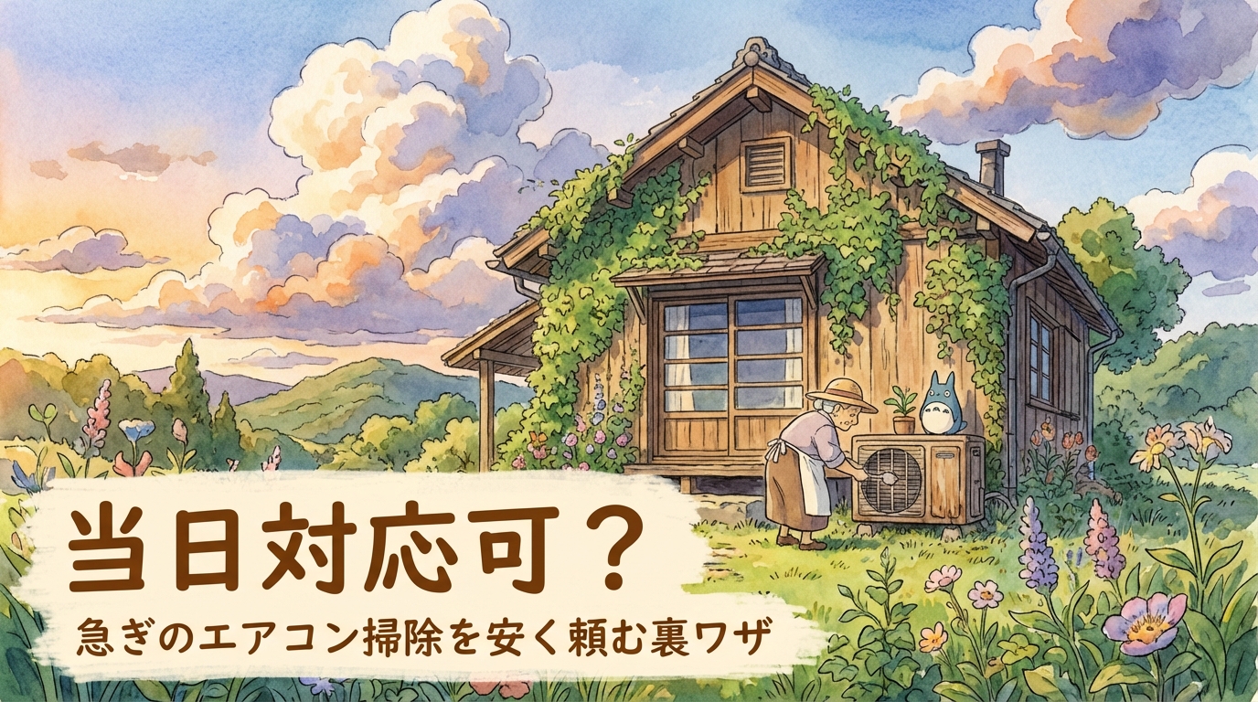 当日対応可？急ぎのエアコン掃除を安く頼む裏ワザ