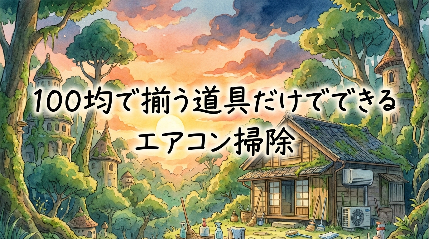 100均で揃う道具だけでできるエアコン掃除