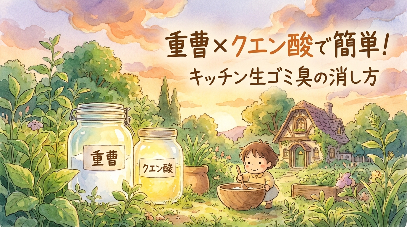 重曹×クエン酸で簡単!キッチン生ゴミ臭の消し方