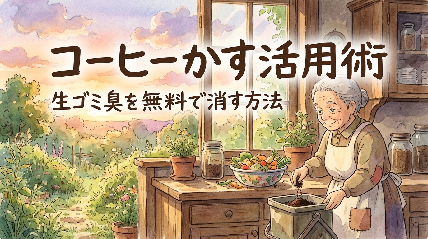 コーヒーかす活用術：生ゴミ臭を無料で消す方法