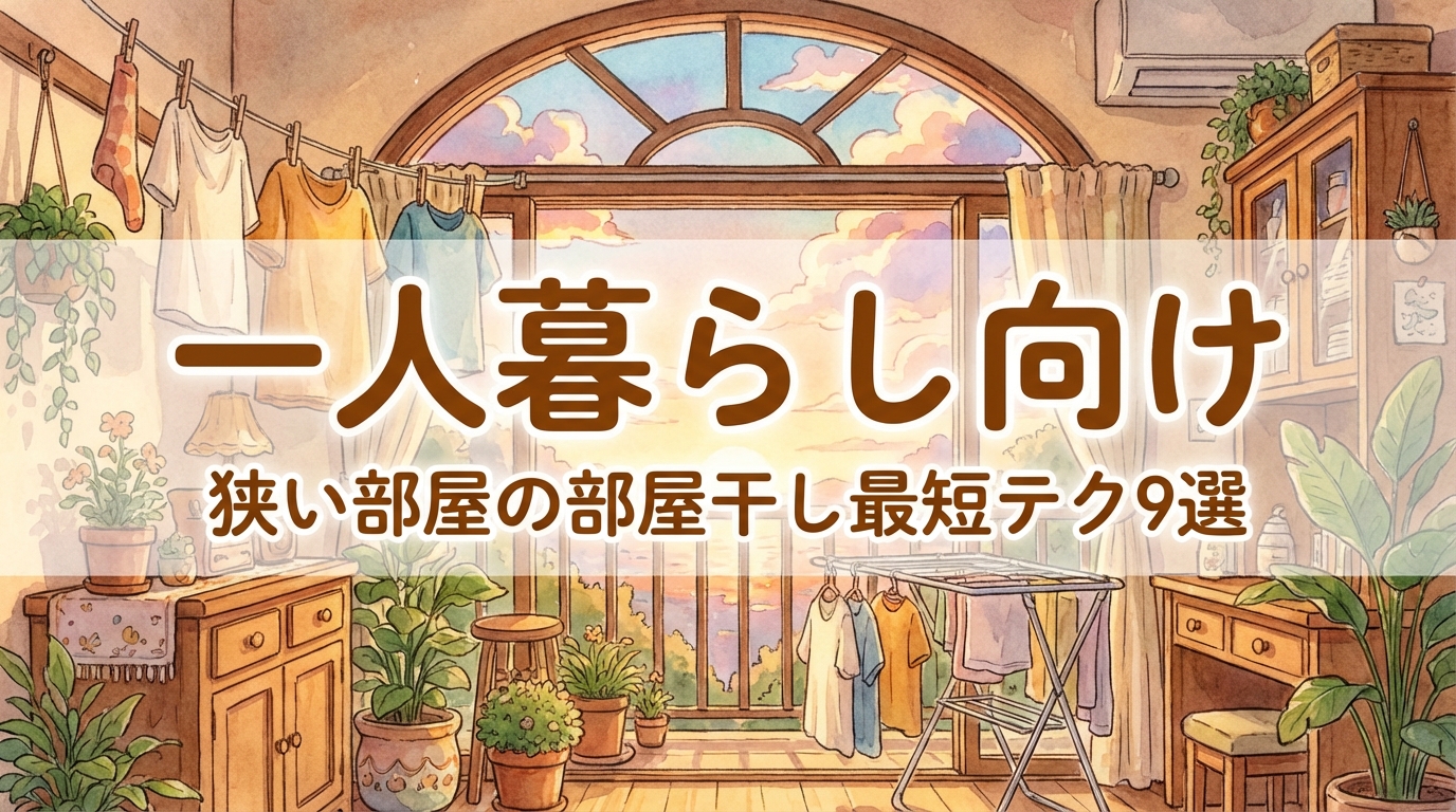一人暮らし向け：狭い部屋の部屋干し最短テク9選
