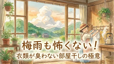 梅雨も怖くない！衣類が臭わない部屋干しの極意