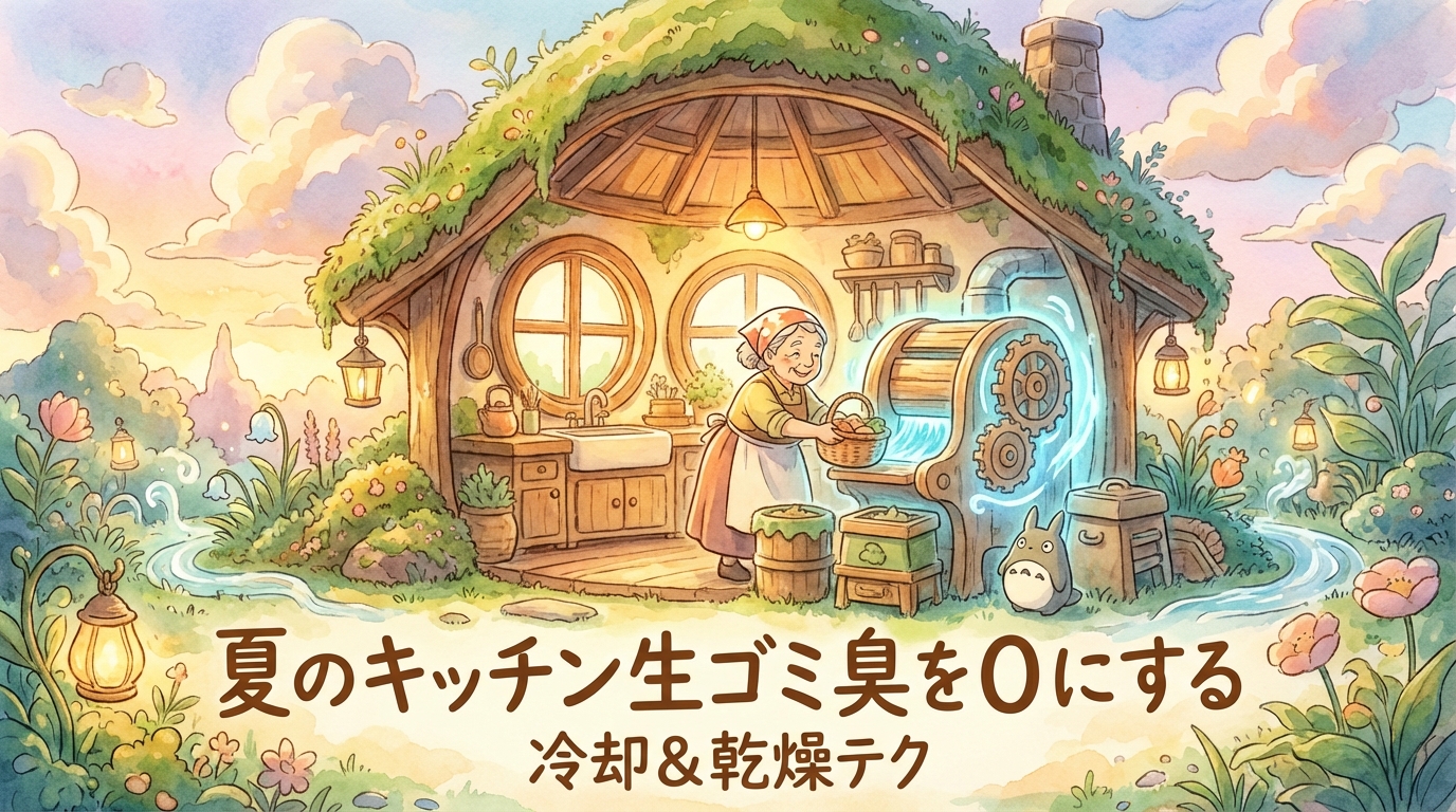 夏のキッチン生ゴミ臭を0にする冷却＆乾燥テク
