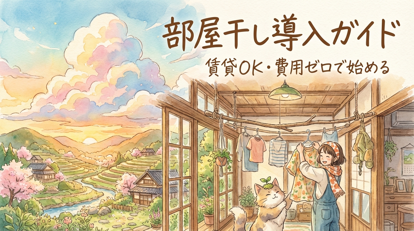 部屋干し導入ガイド【賃貸OK・費用ゼロで始める】
