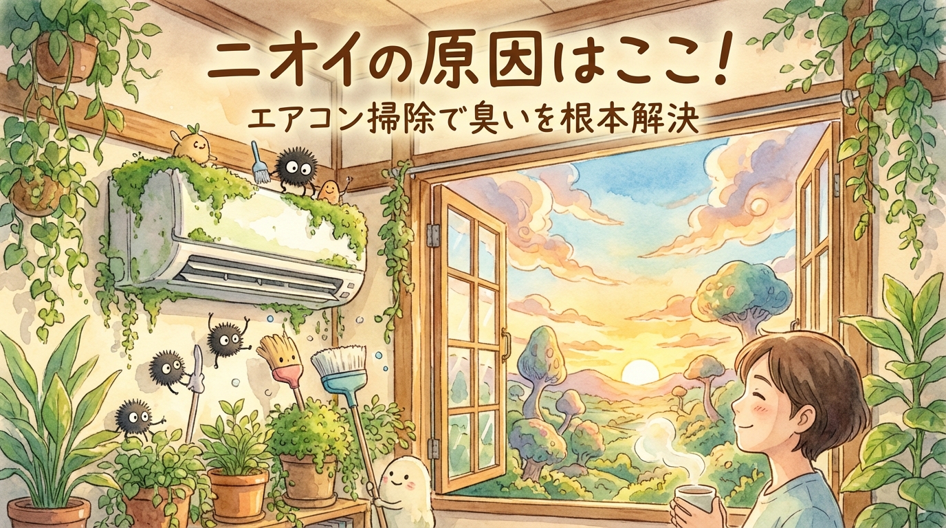 ニオイの原因はここ！エアコン掃除で臭いを根本解決