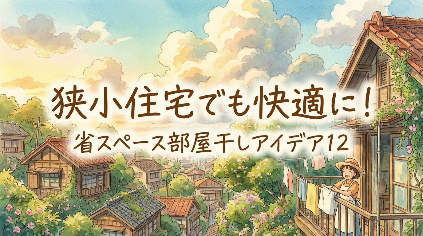狭小住宅でも快適に！省スペース部屋干しアイデア12
