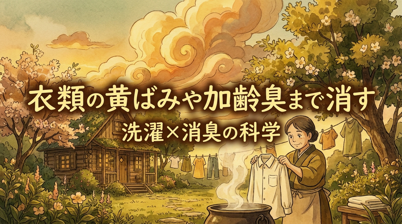 衣類の黄ばみや加齢臭まで消す洗濯×消臭の科学