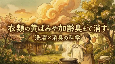 衣類の黄ばみや加齢臭まで消す洗濯×消臭の科学