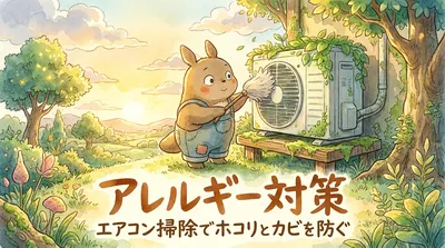 アレルギー対策：エアコン掃除でホコリとカビを防ぐ