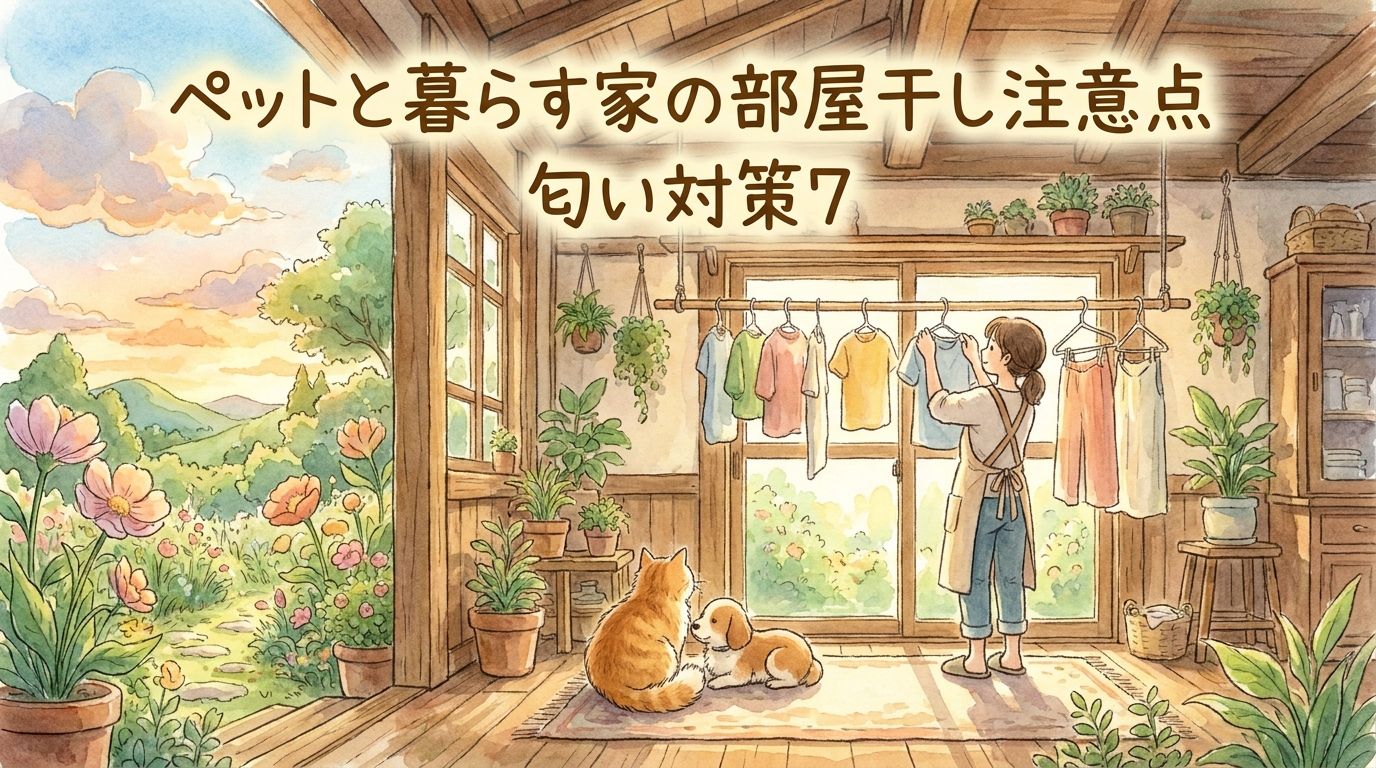 ペットと暮らす家の部屋干し注意点と匂い対策7