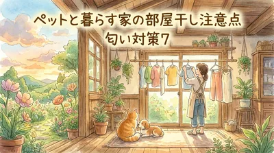 ペットと暮らす家の部屋干し注意点と匂い対策7
