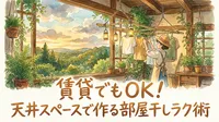 賃貸でもOK！天井スペースで作る部屋干しラク術