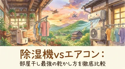 除湿機vsエアコン：部屋干し最強の乾かし方を徹底比較